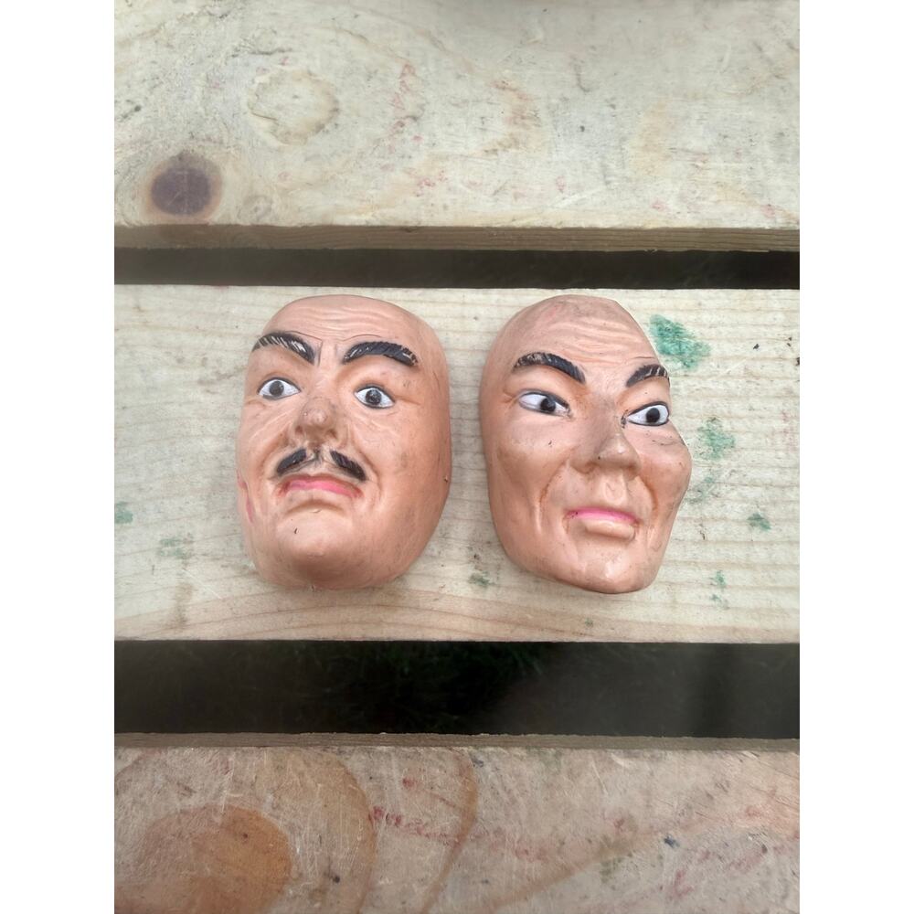 Vintage 1960s Gilbert James Bond 007 Action Figure Villain Disguise Masks- Lot 2